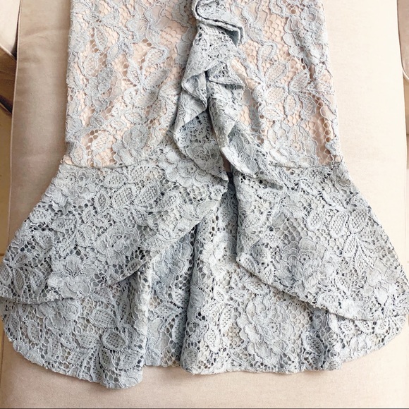 NWT Alexis Light Blue Colbie Lace Ruffle skirt - Picture 3 of 6
